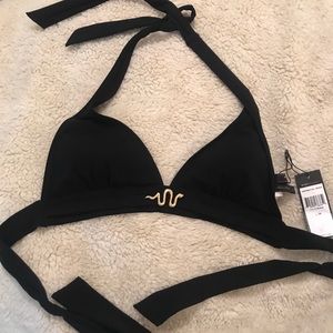 BCBGmaxazria bikini top NWT black snake